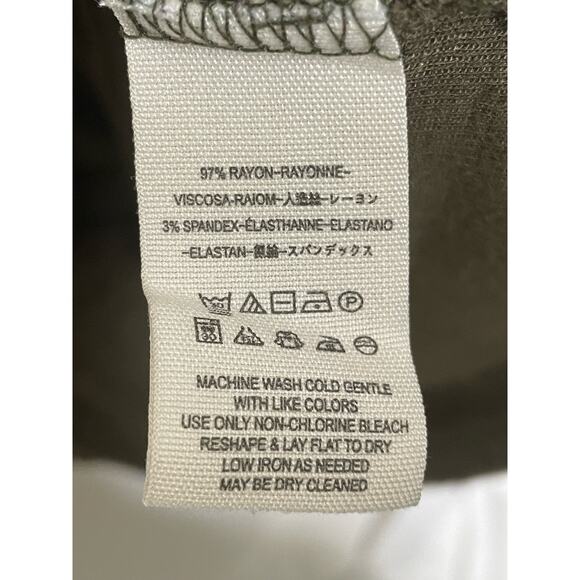 We The Free Olive Green Ribbed Hinsley Blouse Size M - Picture 3 of 4